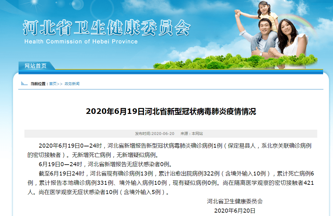 疫情保定易县1例最新